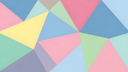 Obraz premium Colorful Pastel Geometric Triangles Abstract Pattern Background Design