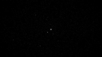 Black background with small white specks and three brighter white dots small dots falling snow background