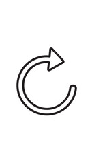 Obraz premium Simple circular reload arrow icon representing a refresh action for user interfaces.