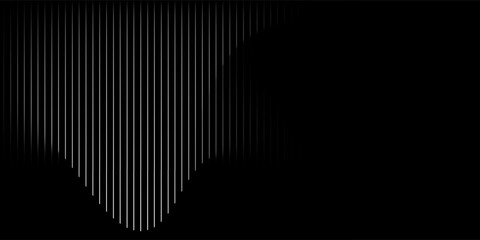 Narrow black-white vertical lines. Symmetric geometric ornament. Striped seamless pattern, abstract wallpaper. Digital paper for textile print, page fill. Vector