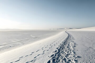 Minimal conceptual composition of a clean horizon line gradually revealing more surface area on a white background with subtle depth and soft shadow transitions - AI Generated