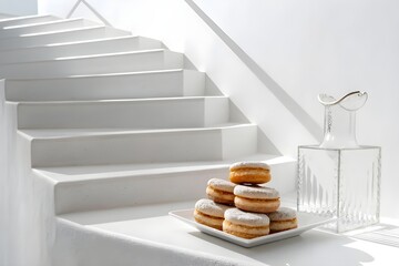 Minimal conceptual background representing transparency through clear layered depth and subtle spatial separation on a white surface with soft neutral light - AI Generated