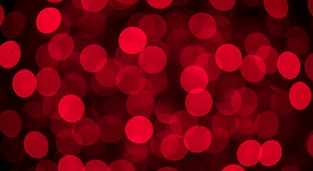 Red Bokeh Lights Background with Blurred Circles