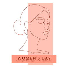 Obraz premium Vector illustration of International Women's Day social media template