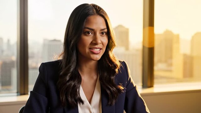 Engaging Business Discussion in a Modern Office Setting: A Young Professional Shares Insights and Ideas with a Colleague Amidst a Stunning Cityscape View