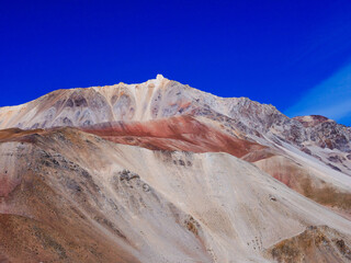 Vast Mountain Landscape Under a Deep Blue Sky, Natural Terrain