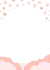 入学式や卒業式に使える春の桜背景イラスト