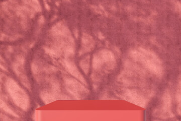 Warm minimal podium with soft shadows