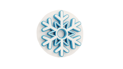 Layered Blue and White Snowflake Icon