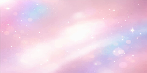 Obraz premium Soft pink bokeh background with glowing light circles and a festive dreamy feel