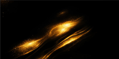 Abstract fiery explosion with glowing flames and energy waves on a dark background © NAYEM