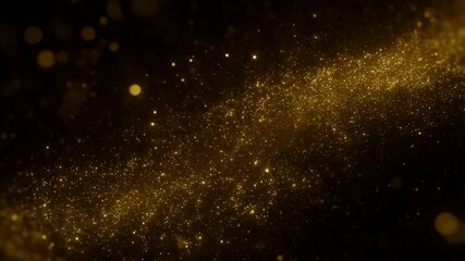 Shimmering golden particles flowing in a mesmerizing stream. Ideal for creating a luxurious and celebratory atmosphere in various projects