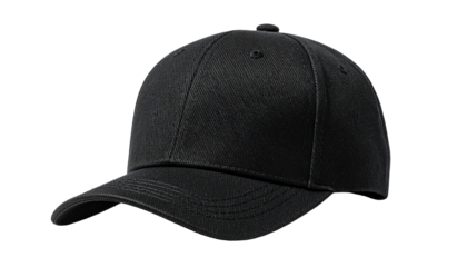 Black Baseball Cap Isolated On Transparent Background Sports Headwear Fashion Accessory For Men And Women Casual Style Sun Protection Blank Template