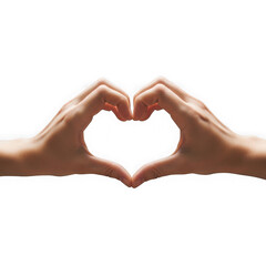 Obraz premium Hands forming a heart shape isolated on transparent background
