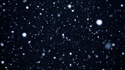 Obraz premium Dark blue background with falling white snowflakes and snow falling snow winter 1