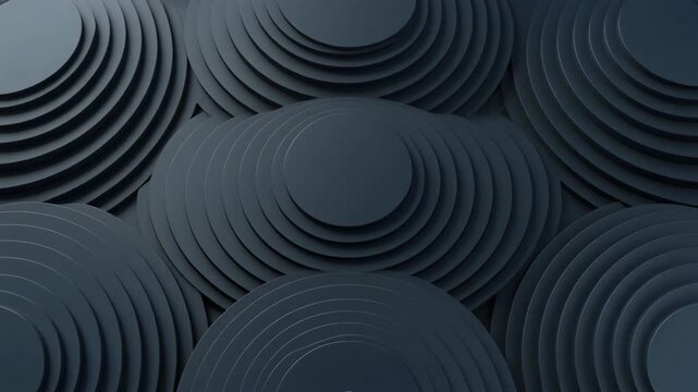 Abstract dark circular steps rotation, high-end cinematic minimalist texture