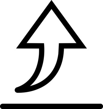 Black Upload Arrow Icon Outline 