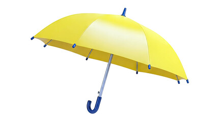 Yellow Umbrella with Blue Accents