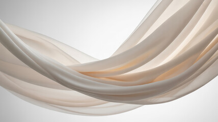 Soft Beige Fabric Draped and Flowing with Gentle Light cloth textile