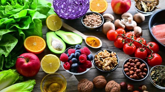 Foods representing anti-inflammatory diet.