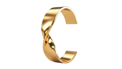 Golden Twisted Letter C