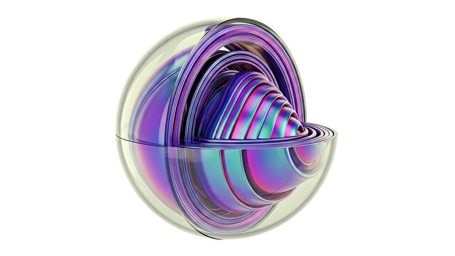 Holographic Swirls inside a Clear Sphere