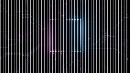 Illuminate your space with our striking neon sign, set against a sleek black background adorned with dynamic lines. © MdMamin