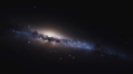 Stunning cosmic view of a spiral galaxy illuminated by distant stars. A breathtaking representation of the vastness of the universe and celestial beauty