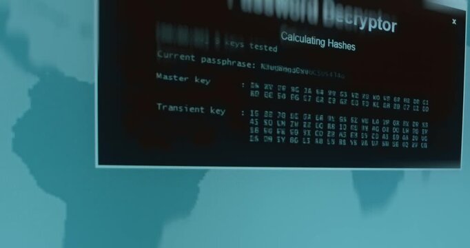 Password Decrypting program is in the process of Calculating Hashes