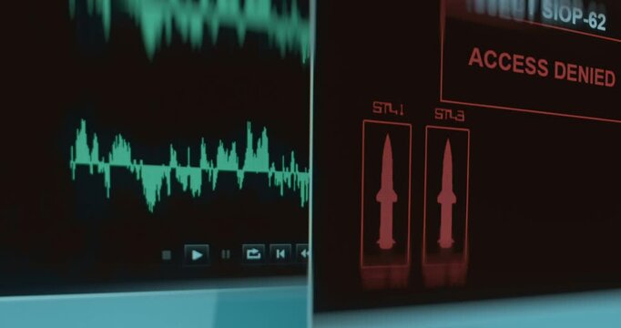 Access Denied message displayed over sound analysis program