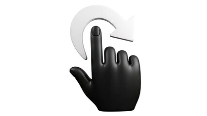 3D Cursor Hand with Refresh Arrow