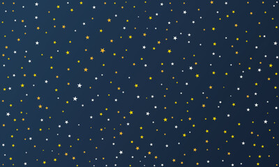 Abstract starry night sky background set. Vector space texture with colorful gradients and scattered stars in gold, blue, and purple for galaxy, cosmos, or festive wallpaper.
