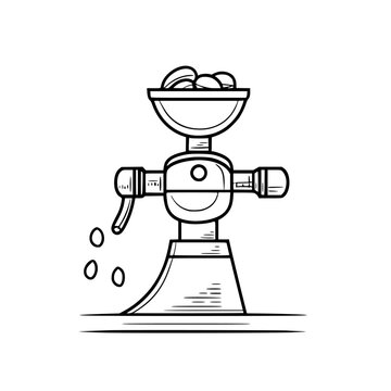 Nutritious Nourishment: Simple, Minimalist Groundnut Sheller | Clean, isolated vector art for creative projects.