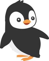 Happy Little Penguin Cartoon 