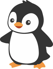 Obraz premium Happy Little Penguin Cartoon 