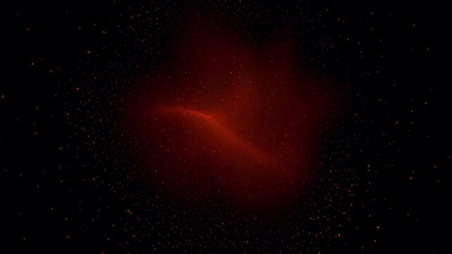 Animation orange fire glow particle on black background.
