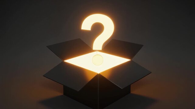 Unboxing mystery question mark.