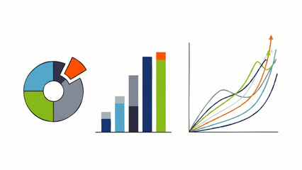 Colorful Charts and Graphs for Data Analysis.