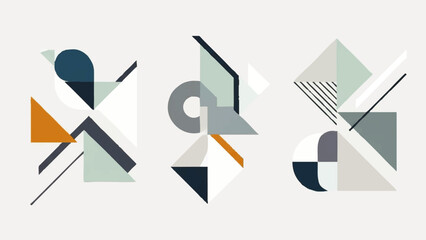 Geometric Shapes Abstract Composition Design Elements.