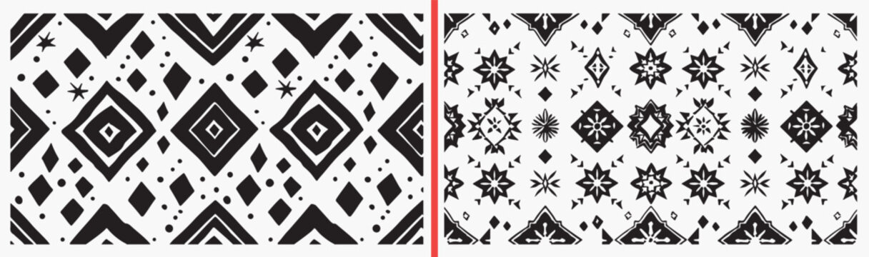 geometric pattern illustration, aztec tribal drawing, ethnic geometric artwork, native pattern design, hand drawn tribal clipart, southwestern aztec illustration, stock geometric artwork

