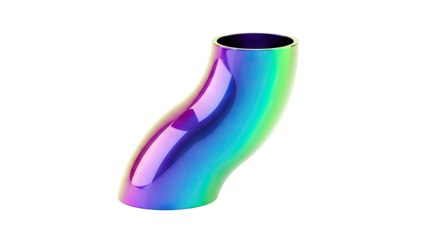 Curved Iridescent Tube
