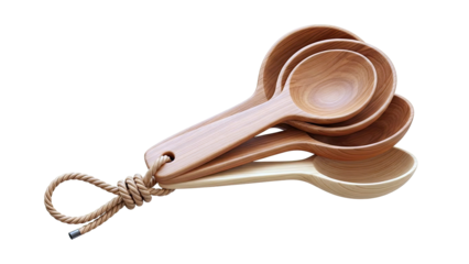 Set of Wooden Spoons with Rope