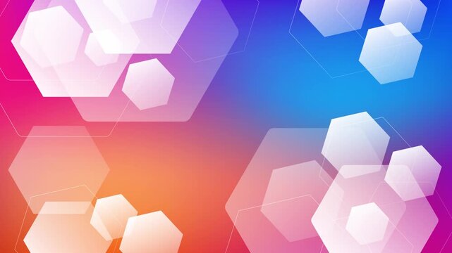 vibrant, modern abstract motion background featuring a pattern of translucent, overlapping hexagons