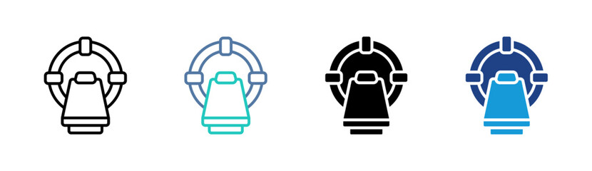 Obraz premium Bio Scanner icon set multiple style collection