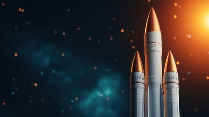 Fototapeta premium Factories producing reusable rocket components for costefficient space exploration