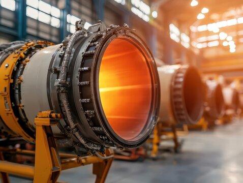 Engineers developing sustainable rocket propulsion systems in modern RD facilities