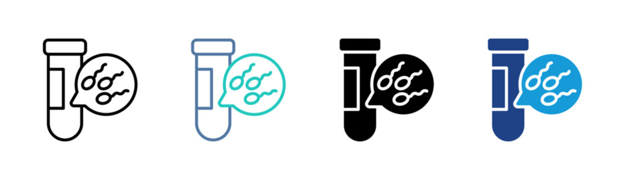 Sperm Analysis icon set multiple style collection