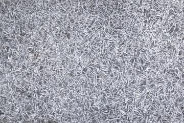 Frozen mountain stream in winter