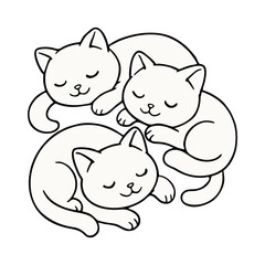 Fototapeta premium Cat Logo Vector Illustration, Cute Cat Icon, Modern Cat Emblem, Minimal Animal Brand Logo