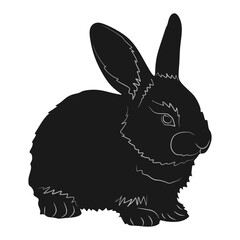 rabbit silhouette vector design for easter day eps 5